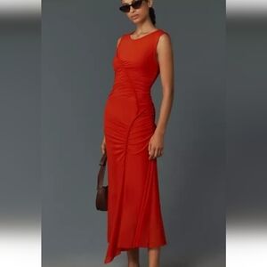 GESTUZ By Anthropologie Elegant Asymmetrical Orange  Dress